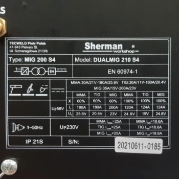 Sherman DUALMIG 210 S4